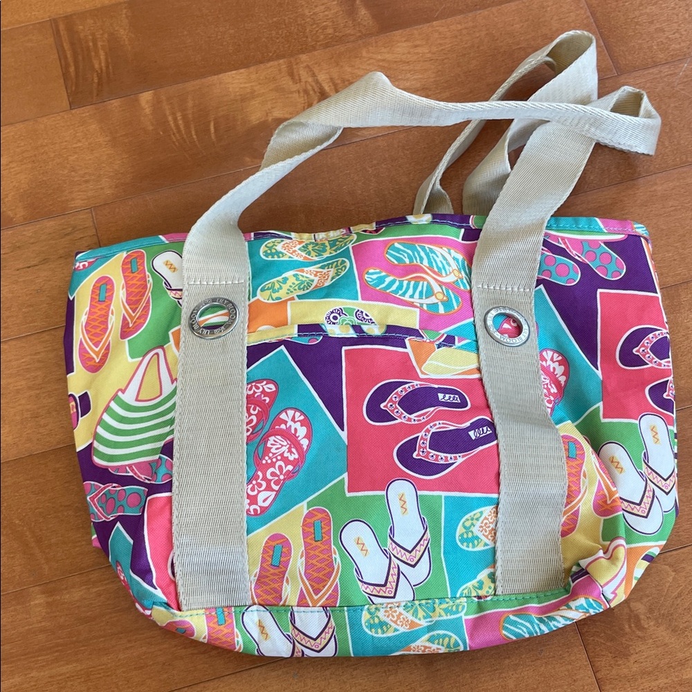 Lily Bloom Multicolor Flip-Flop Tote Bag